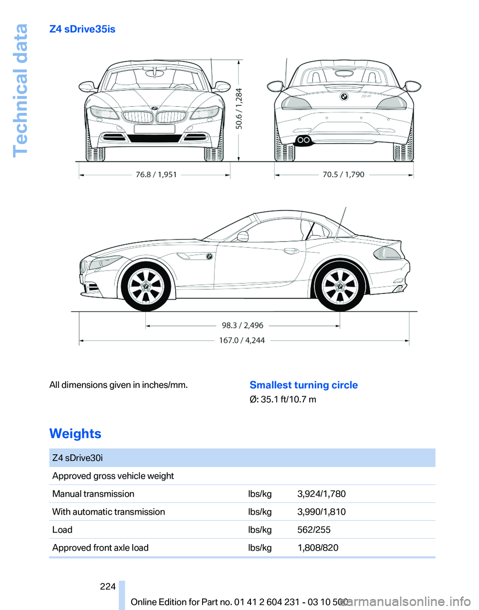 BMW Z4 SDRIVE30I 2011 Owners Manual BMW Z4 SDRIVE30I 2011 Owners Manual