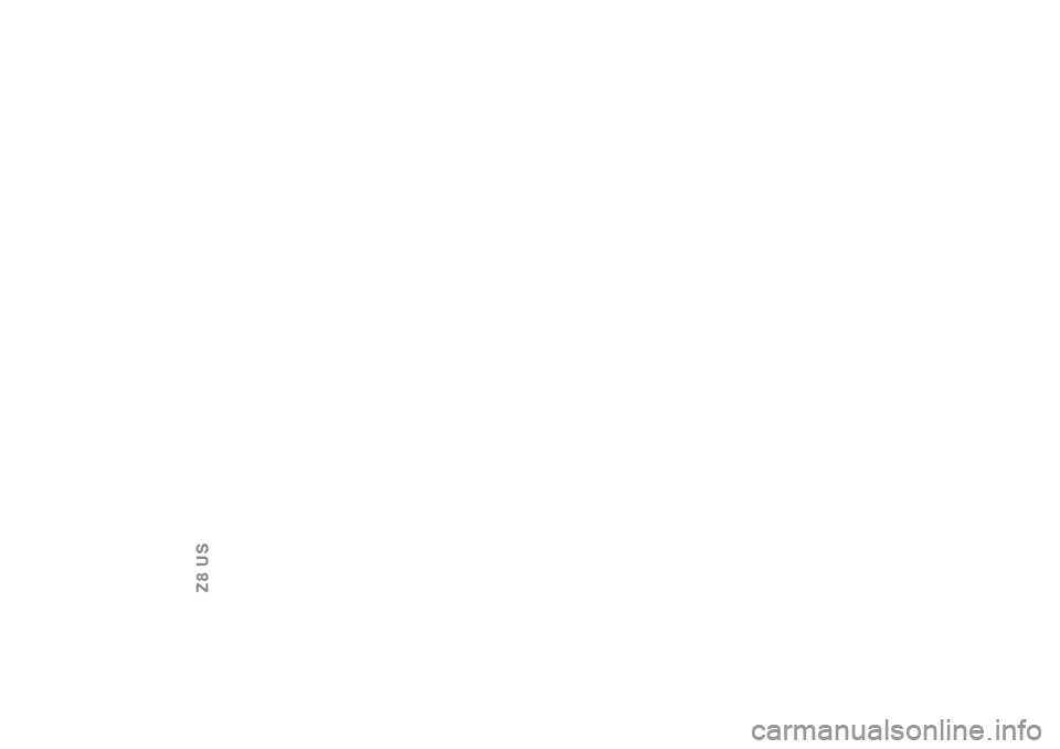 BMW Z8 2002  Owners Manual Z8 US 