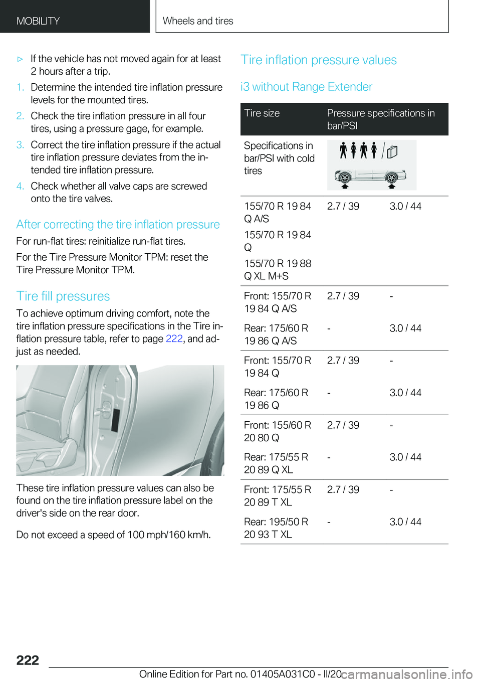 BMW I3 2020  Owners Manual 'x�I�f��t�h�e��v�e�h�i�c�l�e��h�a�s��n�o�t��m�o�v�e�d��a�g�a�i�n��f�o�r��a�t��l�e�a�s�t�2��h�o�u�r�s��a�f�t�e�r��a��t�r�i�p�.�1�.�D�e�t�e�r�m�i�n�e��t�h�e��i�n�t�e�n�d�e�d��t�i�r�e