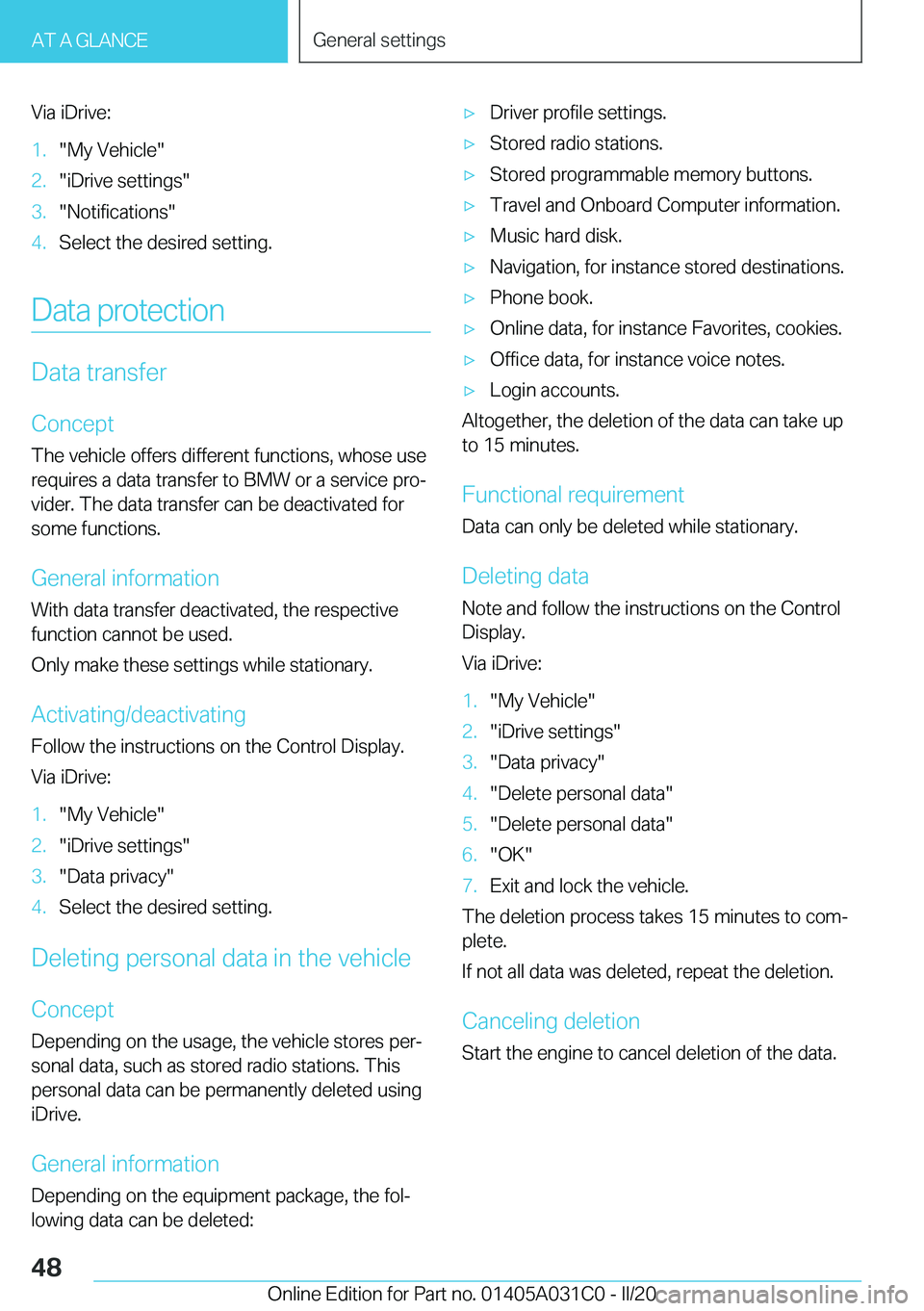 BMW I3 2020 Service Manual �V�i�a��i�D�r�i�v�e�:�1�.�"�M�y��V�e�h�i�c�l�e�"�2�.�"�i�D�r�i�v�e��s�e�t�t�i�n�g�s�"�3�.�"�N�o�t�i�f�i�c�a�t�i�o�n�s�"�4�.�S�e�l�e�c�t��t�h�e��d�e�s�i�r�e�d��s�e�t�t�i�n