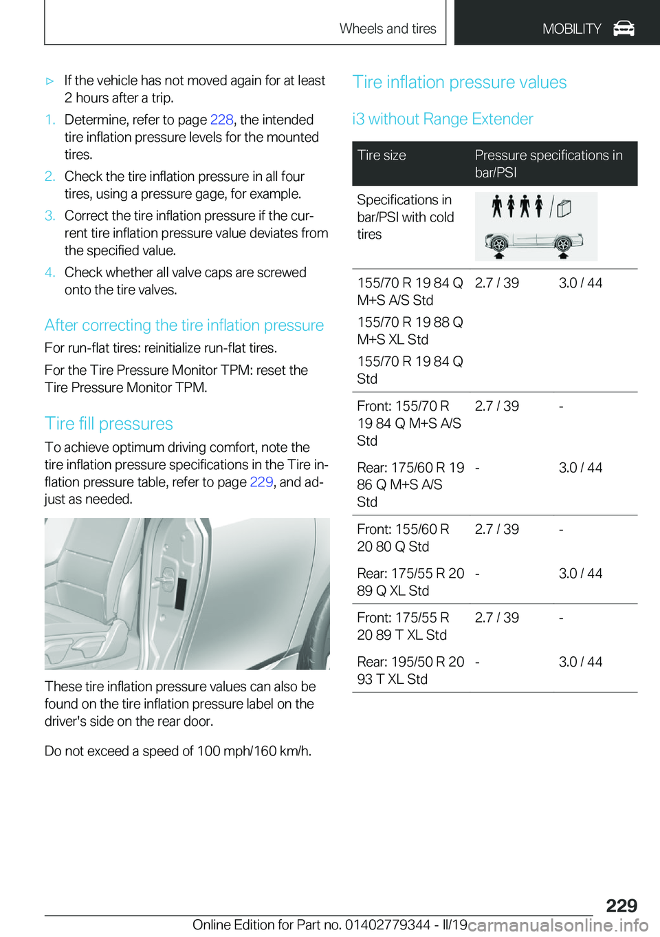 BMW I3 2019  Owners Manual 'x�I�f��t�h�e��v�e�h�i�c�l�e��h�a�s��n�o�t��m�o�v�e�d��a�g�a�i�n��f�o�r��a�t��l�e�a�s�t�2��h�o�u�r�s��a�f�t�e�r��a��t�r�i�p�.�1�.�D�e�t�e�r�m�i�n�e�,��r�e�f�e�r��t�o��p�a�g�e� �2�