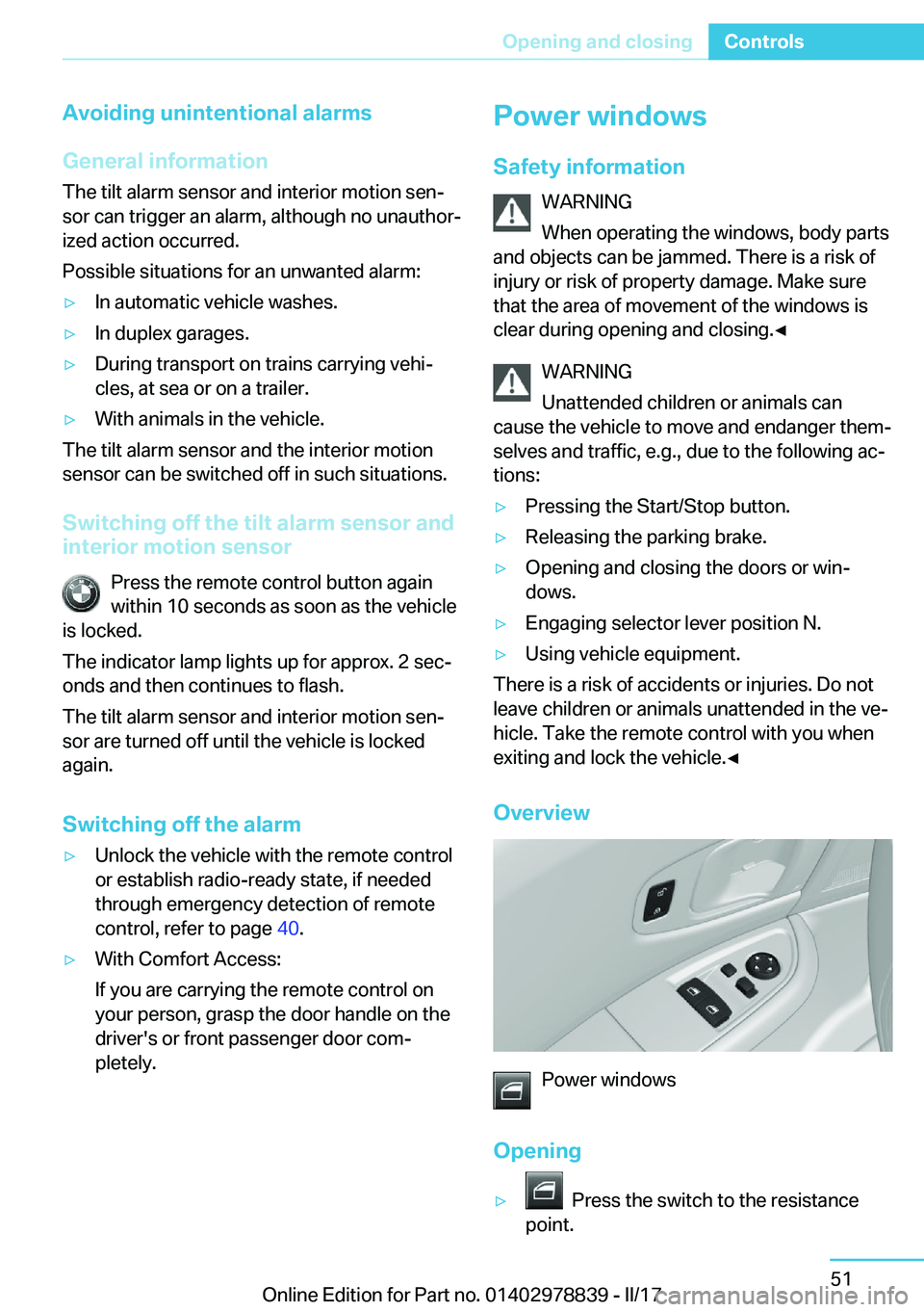 BMW I3 2017 Workshop Manual �A�v�o�i�d�i�n�g��u�n�i�n�t�e�n�t�i�o�n�a�l��a�l�a�r�m�s
�G�e�n�e�r�a�l��i�n�f�o�r�m�a�t�i�o�n
�T�h�e� �t�i�l�t� �a�l�a�r�m� �s�e�n�s�o�r� �a�n�d� �i�n�t�e�r�i�o�r� �m�o�t�i�o�n� �s�e�nj
�s�o�r� �