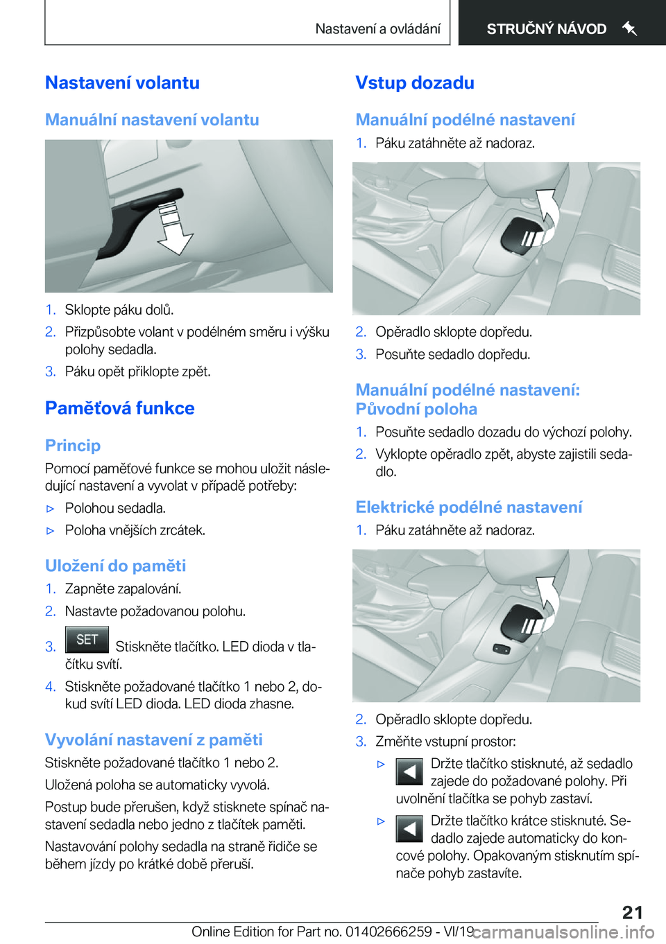 BMW 2 SERIES COUPE 2020  Návod na použití (in Czech) �N�a�s�t�a�v�e�n�