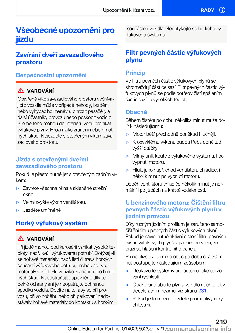BMW 2 SERIES COUPE 2020  Návod na použití (in Czech) �V	�e�o�b�e�c�n�