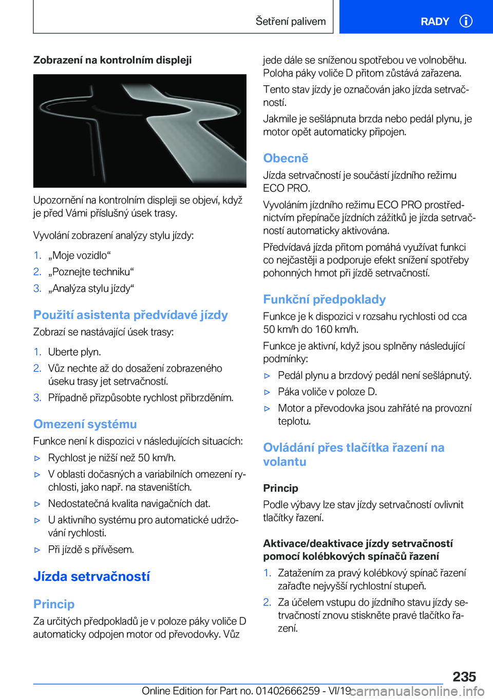BMW 2 SERIES COUPE 2020  Návod na použití (in Czech) �Z�o�b�r�a�z�e�n�