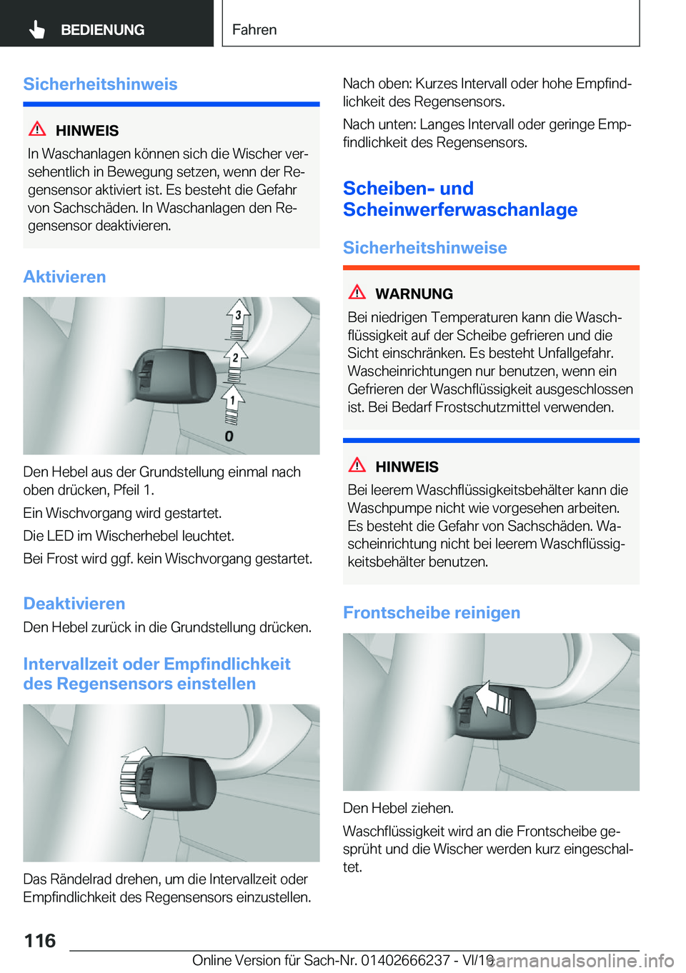 BMW 2 SERIES COUPE 2020  Betriebsanleitungen (in German) �S�i�c�h�e�r�h�e�i�t�s�h�i�n�w�e�i�s
�H�I�N�W�E�I�S
�I�n��W�a�s�c�h�a�n�l�a�g�e�n��k�