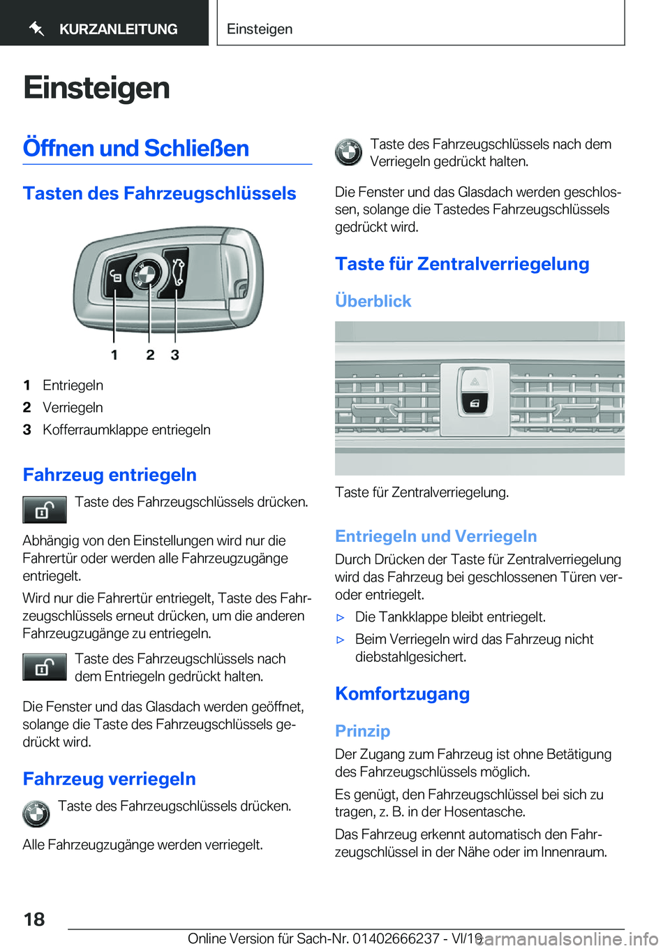 BMW 2 SERIES COUPE 2020  Betriebsanleitungen (in German) �E�i�n�s�t�e�i�g�e�n�