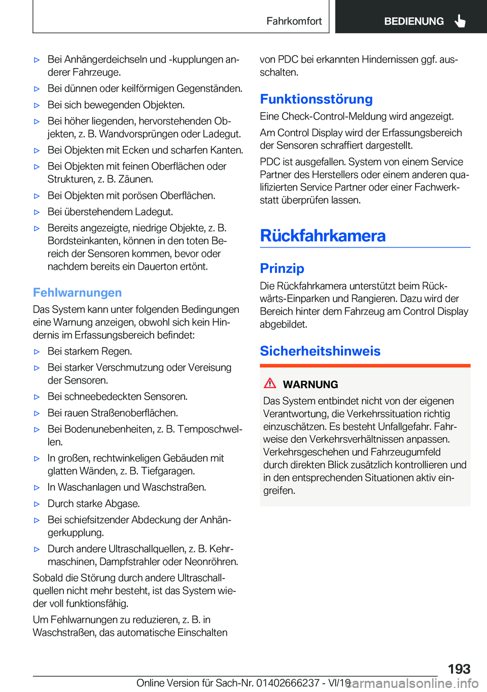 BMW 2 SERIES COUPE 2020  Betriebsanleitungen (in German) x�B�e�i��A�n�h�