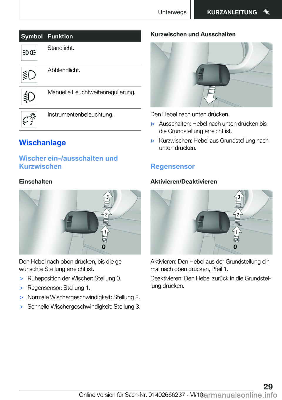 BMW 2 SERIES COUPE 2020  Betriebsanleitungen (in German) �S�y�m�b�o�l�F�u�n�k�t�i�o�n�S�t�a�n�d�l�i�c�h�t�.�A�b�b�l�e�n�d�l�i�c�h�t�.�M�a�n�u�e�l�l�e��L�e�u�c�h�t�w�e�i�t�e�n�r�e�g�u�l�i�e�r�u�n�g�.�I�n�s�t�r�u�m�e�n�t�e�n�b�e�l�e�u�c�h�t�u�n�g�.
�W�i�s�c�