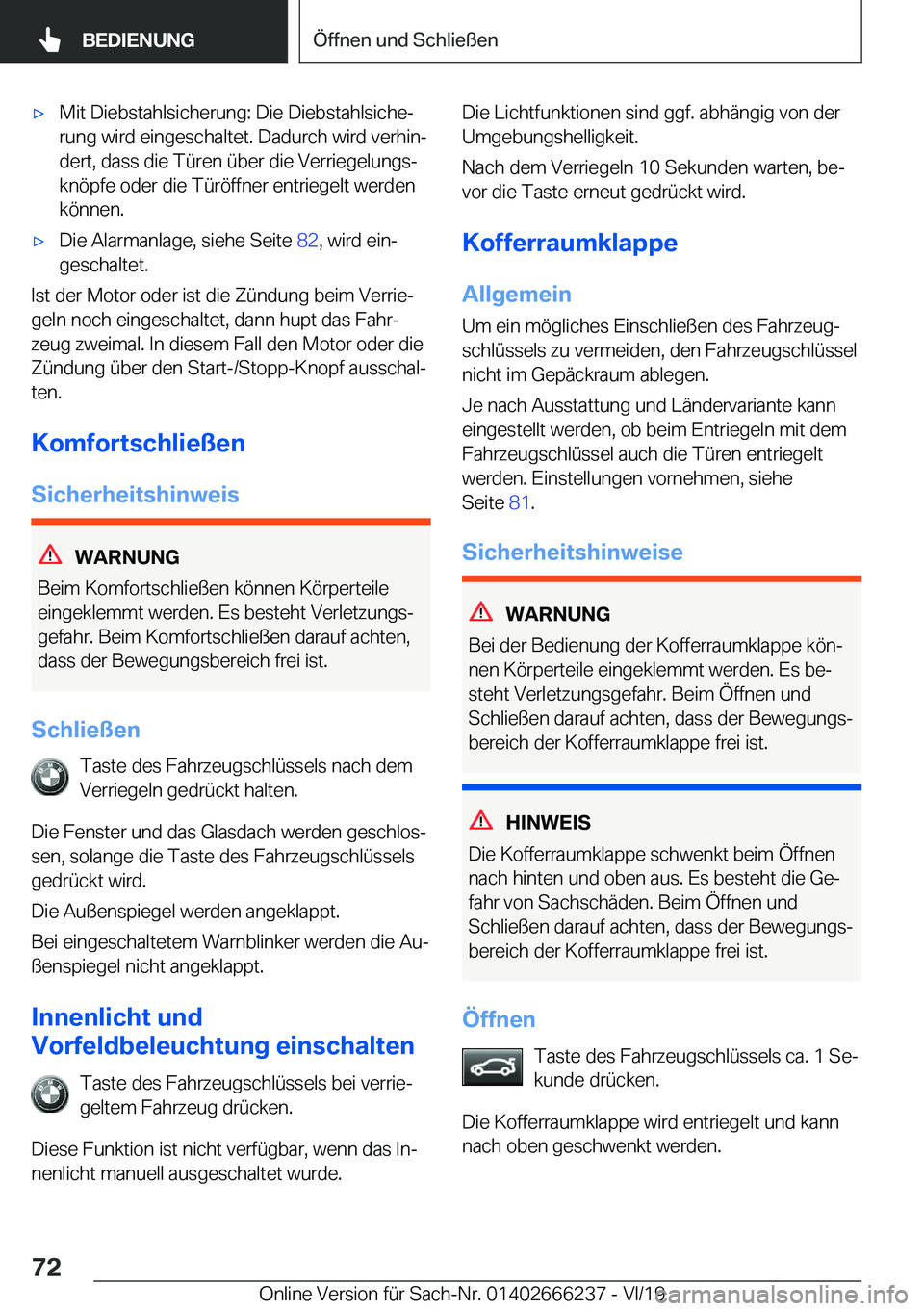 BMW 2 SERIES COUPE 2020  Betriebsanleitungen (in German) x�M�i�t��D�i�e�b�s�t�a�h�l�s�i�c�h�e�r�u�n�g�:��D�i�e��D�i�e�b�s�t�a�h�l�s�i�c�h�ej
�r�u�n�g��w�i�r�d��e�i�n�g�e�s�c�h�a�l�t�e�t�.��D�a�d�u�r�c�h��w�i�r�d��v�e�r�h�i�nj �d�e�r�t�,��d�a�s�s