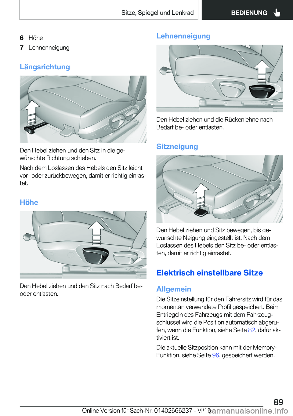 BMW 2 SERIES COUPE 2020  Betriebsanleitungen (in German) �6�H�