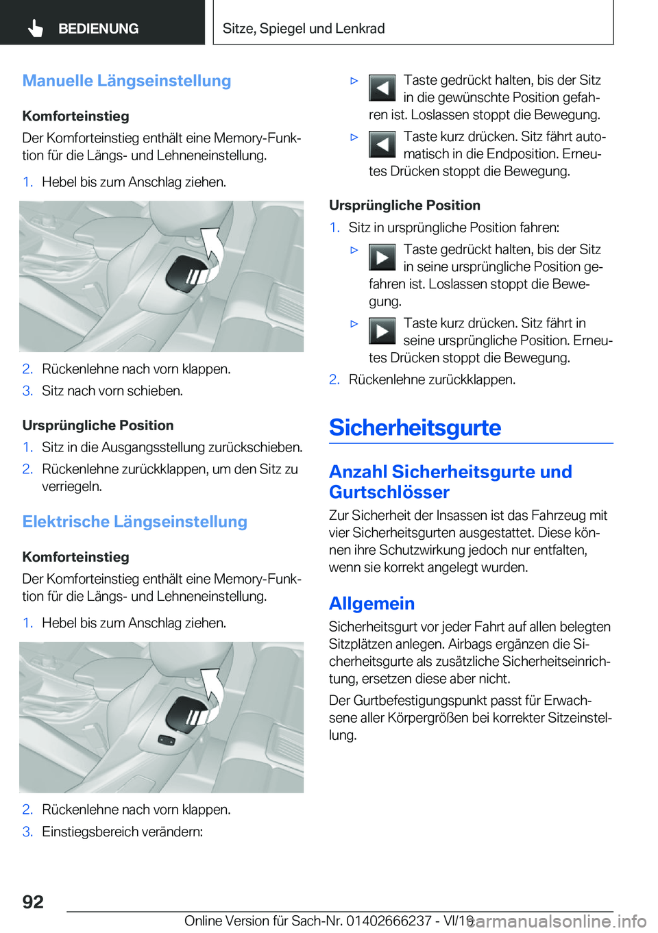 BMW 2 SERIES COUPE 2020  Betriebsanleitungen (in German) �M�a�n�u�e�l�l�e��L�