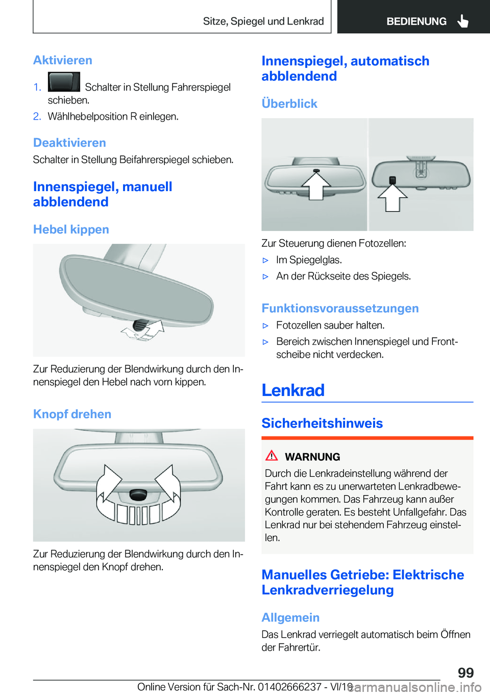 BMW 2 SERIES COUPE 2020  Betriebsanleitungen (in German) �A�k�t�i�v�i�e�r�e�n�1�.���S�c�h�a�l�t�e�r��i�n��S�t�e�l�l�u�n�g��F�a�h�r�e�r�s�p�i�e�g�e�l
�s�c�h�i�e�b�e�n�.�2�.�W�