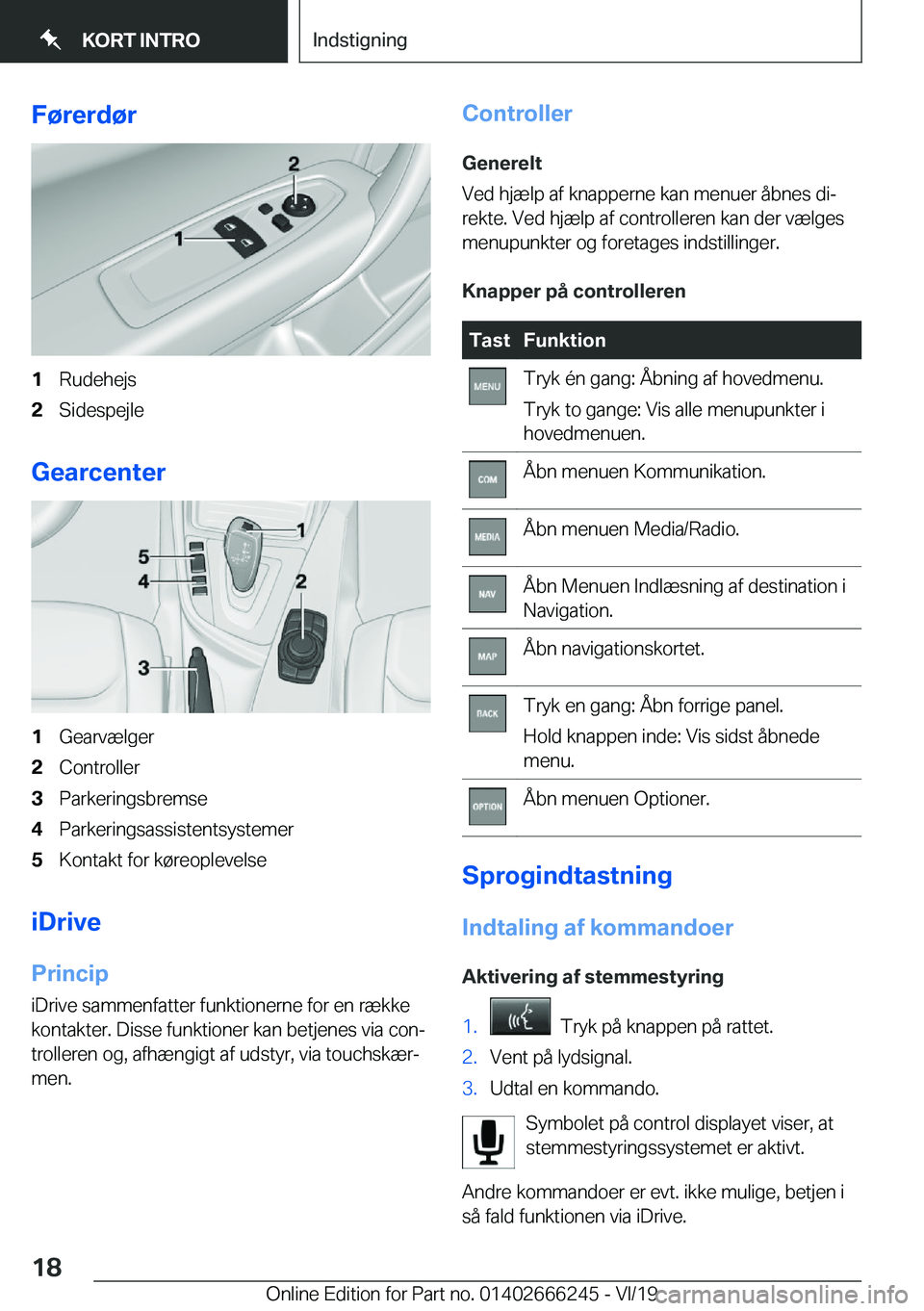 BMW 2 SERIES COUPE 2020  InstruktionsbØger (in Danish) �F�