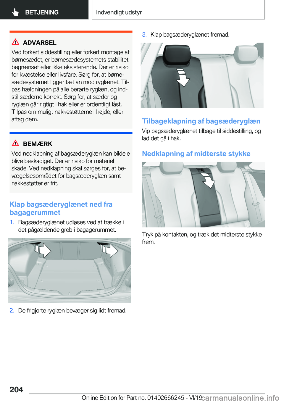 BMW 2 SERIES COUPE 2020  InstruktionsbØger (in Danish) �A�D�V�A�R�S�E�L
�V�e�d��f�o�r�k�e�r�t��s�i�d�d�e�s�t�i�l�l�i�n�g��e�l�l�e�r��f�o�r�k�e�r�t��m�o�n�t�a�g�e��a�f
�b�