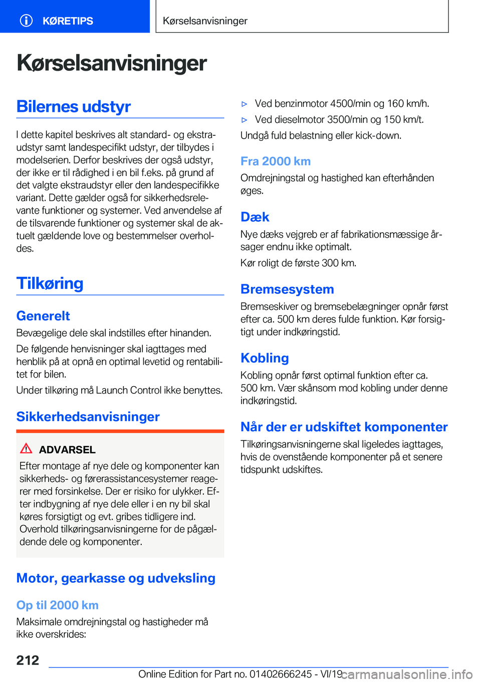 BMW 2 SERIES COUPE 2020  InstruktionsbØger (in Danish) �K�