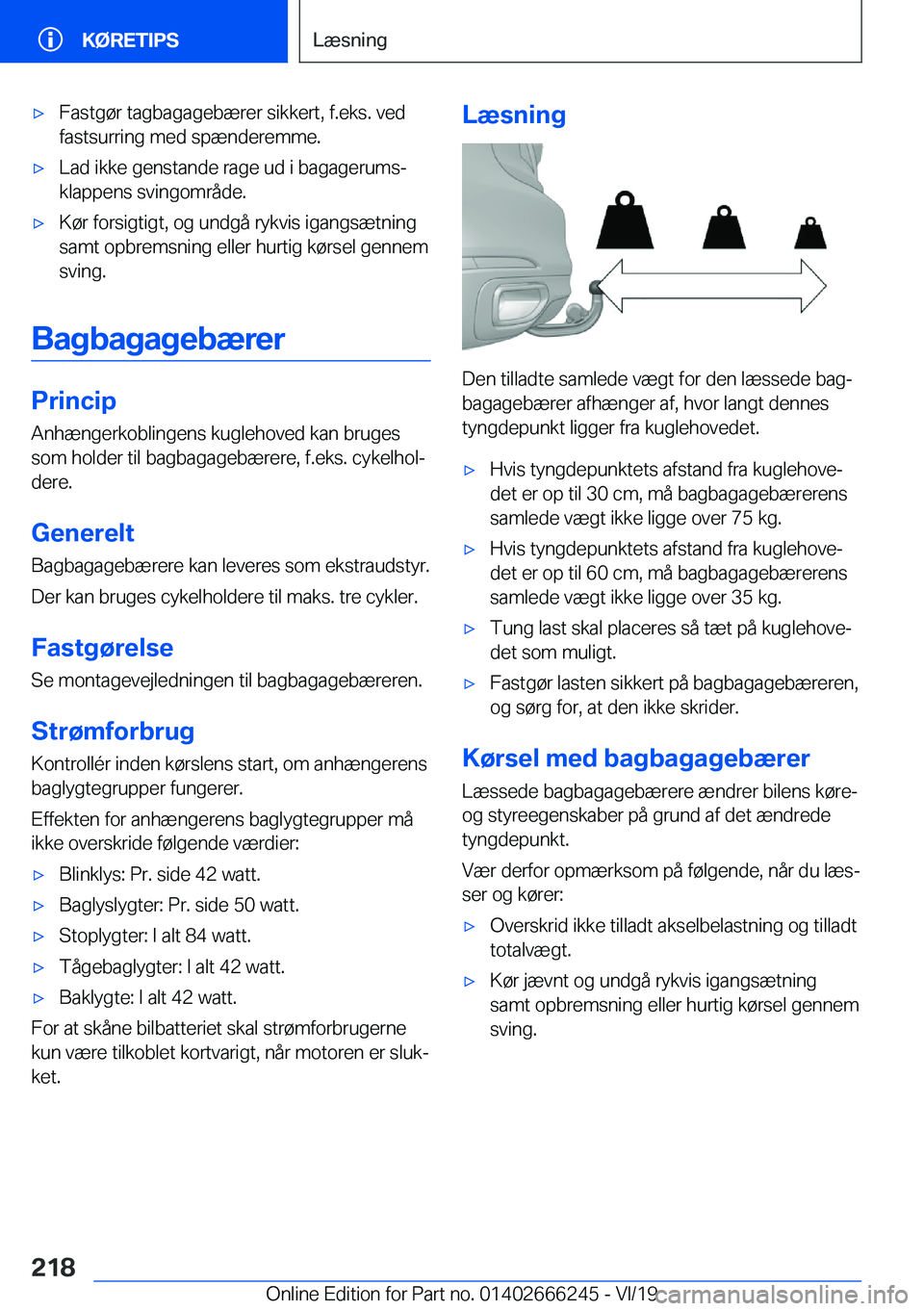 BMW 2 SERIES COUPE 2020  InstruktionsbØger (in Danish) 'x�F�a�s�t�g�