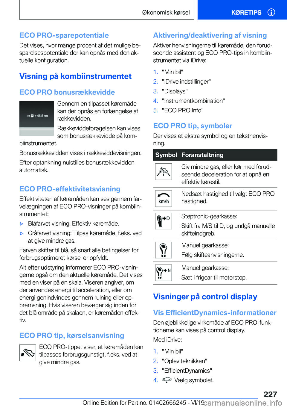 BMW 2 SERIES COUPE 2020  InstruktionsbØger (in Danish) �E�C�O��P�R�O�-�s�p�a�r�e�p�o�t�e�n�t�i�a�l�e
�D�e�t��v�i�s�e�s�,��h�v�o�r��m�a�n�g�e��p�r�o�c�e�n�t��a�f��d�e�t��m�u�l�i�g�e��b�ej
�s�p�a�r�e�l�s�e�s�p�o�t�e�n�t�i�a�l�e��d�e�r��k�a�n��o