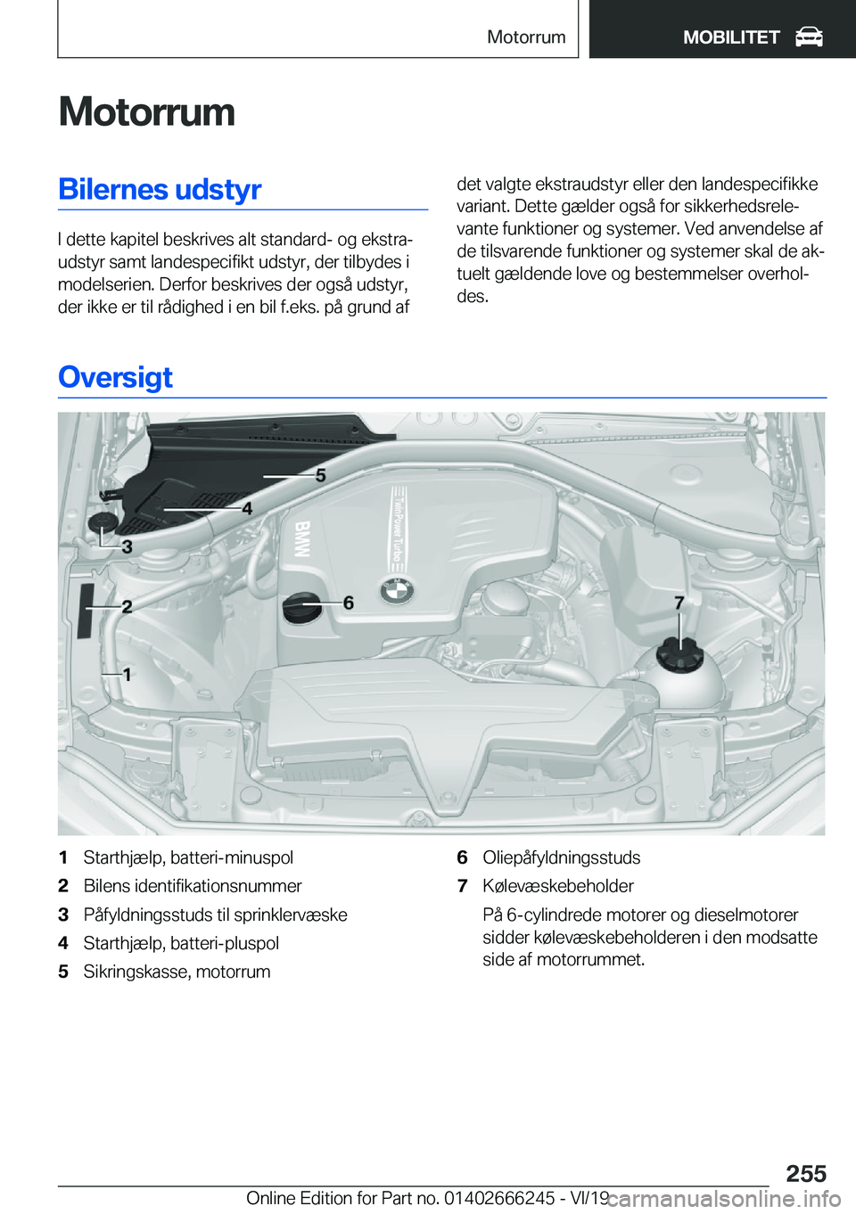 BMW 2 SERIES COUPE 2020  InstruktionsbØger (in Danish) �M�o�t�o�r�r�u�m�B�i�l�e�r�n�e�s��u�d�s�t�y�r
�I��d�e�t�t�e��k�a�p�i�t�e�l��b�e�s�k�r�i�v�e�s��a�l�t��s�t�a�n�d�a�r�d�-��o�g��e�k�s�t�r�aj
�u�d�s�t�y�r��s�a�m�t��l�a�n�d�e�s�p�e�c�i�f�i�k�t