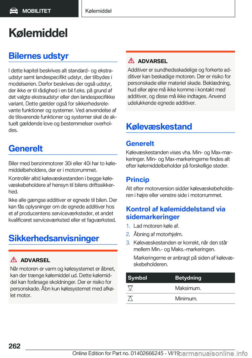 BMW 2 SERIES COUPE 2020  InstruktionsbØger (in Danish) �K�