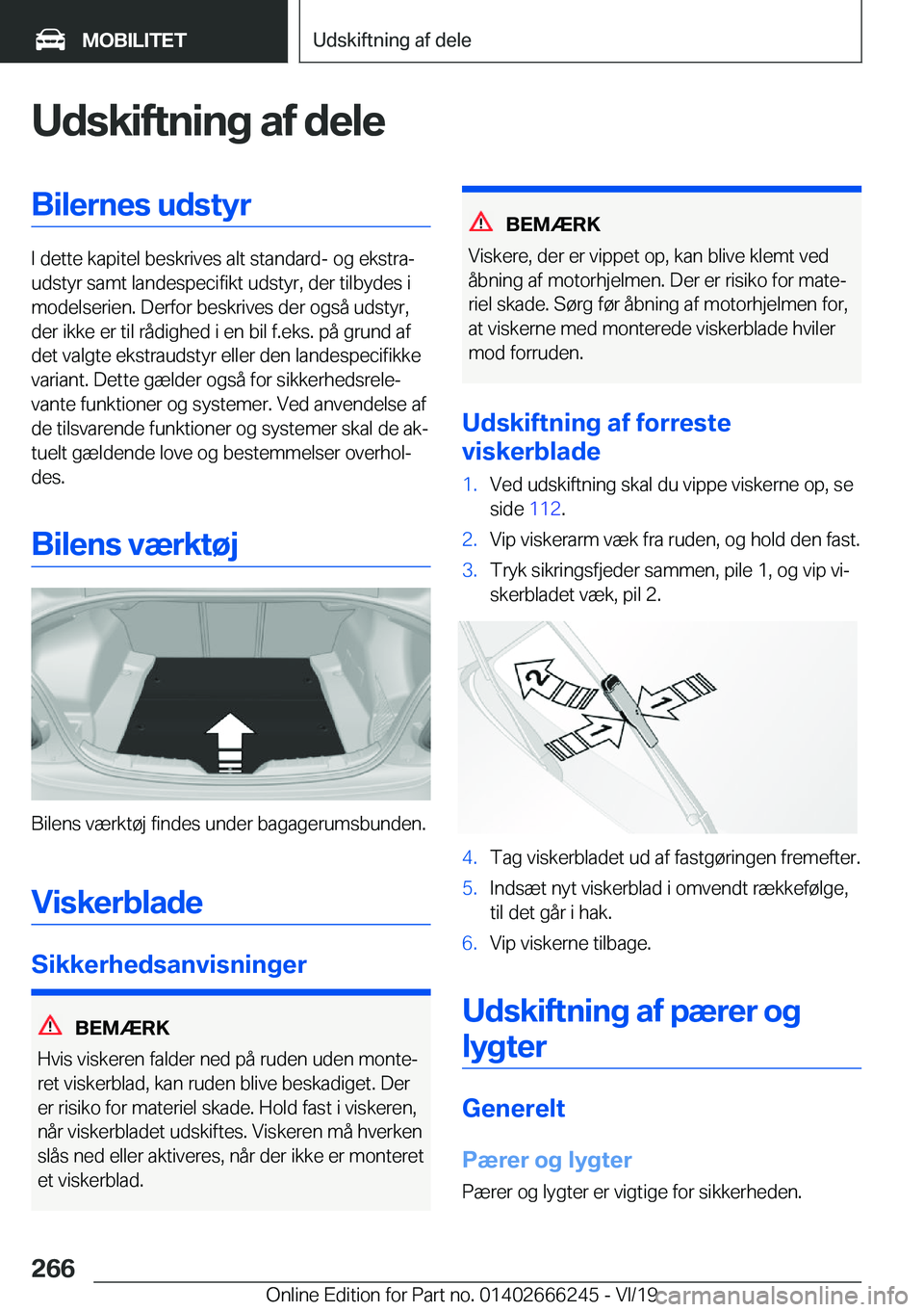 BMW 2 SERIES COUPE 2020  InstruktionsbØger (in Danish) �U�d�s�k�i�f�t�n�i�n�g��a�f��d�e�l�e�B�i�l�e�r�n�e�s��u�d�s�t�y�r
�I��d�e�t�t�e��k�a�p�i�t�e�l��b�e�s�k�r�i�v�e�s��a�l�t��s�t�a�n�d�a�r�d�-��o�g��e�k�s�t�r�aj
�u�d�s�t�y�r��s�a�m�t��l�a�n