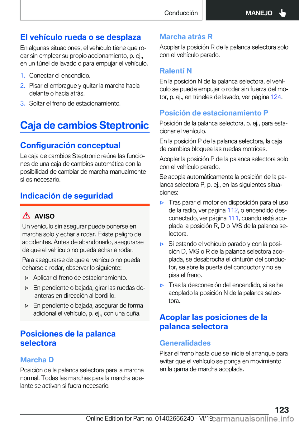 BMW 2 SERIES COUPE 2020  Manuales de Empleo (in Spanish) �E�l��v�e�h�