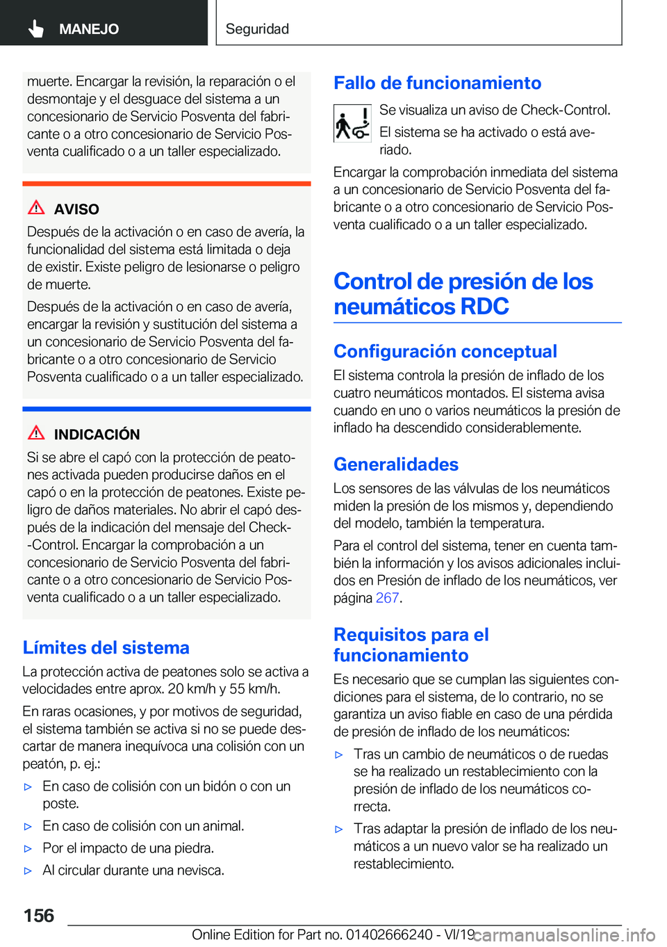 BMW 2 SERIES COUPE 2020  Manuales de Empleo (in Spanish) �m�u�e�r�t�e�.��E�n�c�a�r�g�a�r��l�a��r�e�v�i�s�i�
