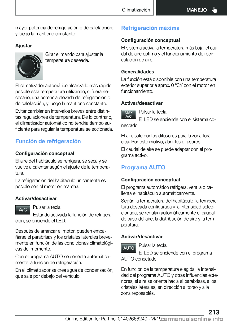 BMW 2 SERIES COUPE 2020  Manuales de Empleo (in Spanish) �m�a�y�o�r��p�o�t�e�n�c�i�a��d�e��r�e�f�r�i�g�e�r�a�c�i�