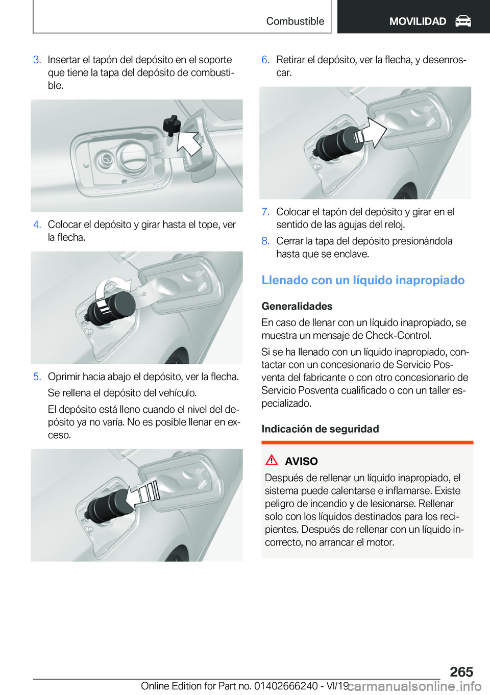 BMW 2 SERIES COUPE 2020  Manuales de Empleo (in Spanish) �3�.�I�n�s�e�r�t�a�r��e�l��t�a�p�