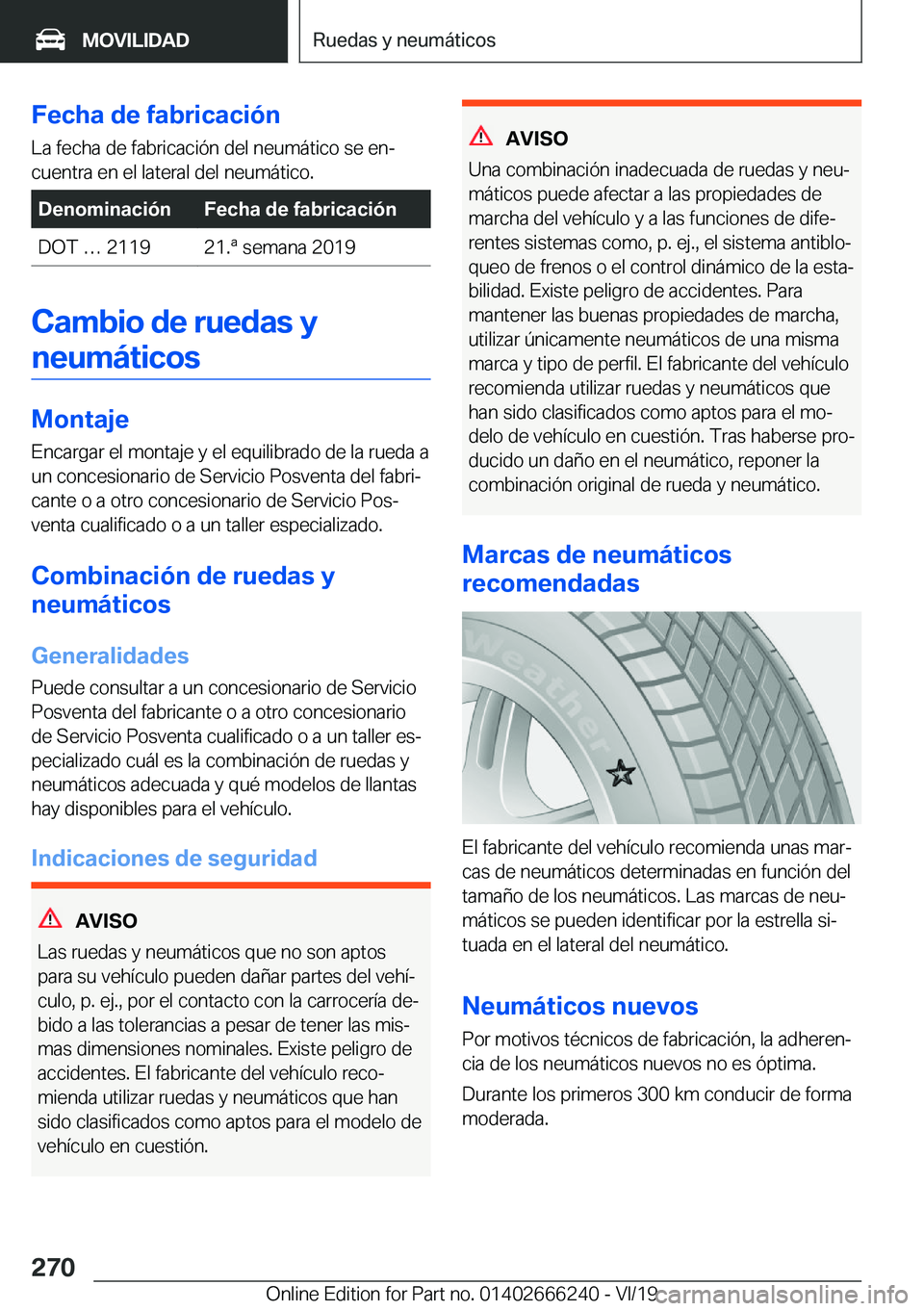 BMW 2 SERIES COUPE 2020  Manuales de Empleo (in Spanish) �F�e�c�h�a��d�e��f�a�b�r�i�c�a�c�i�