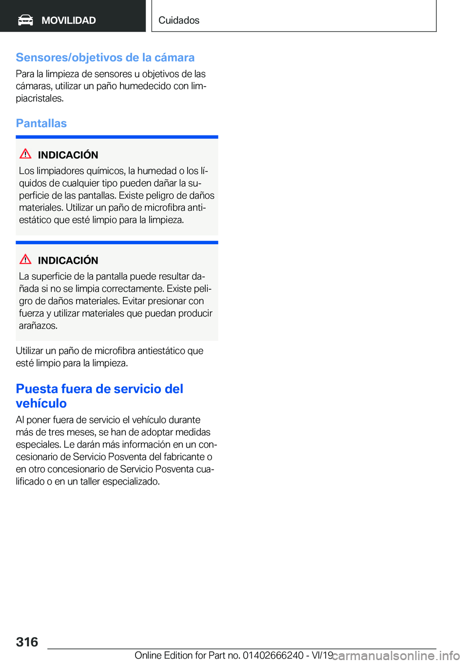 BMW 2 SERIES COUPE 2020  Manuales de Empleo (in Spanish) �S�e�n�s�o�r�e�s�/�o�b�j�e�t�i�v�o�s��d�e��l�a��c�