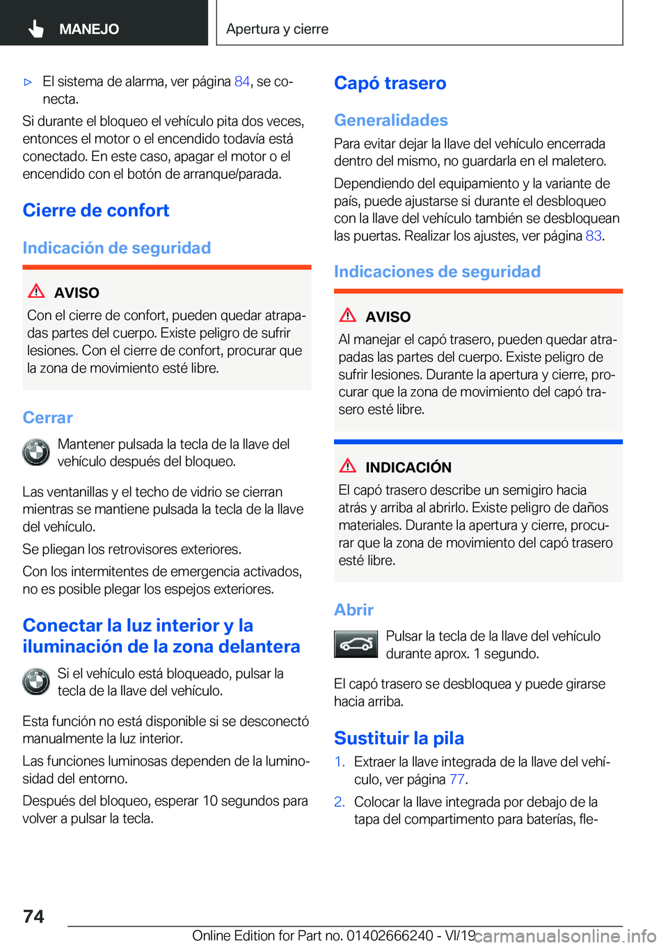 BMW 2 SERIES COUPE 2020  Manuales de Empleo (in Spanish) x�E�l��s�i�s�t�e�m�a��d�e��a�l�a�r�m�a�,��v�e�r��p�
