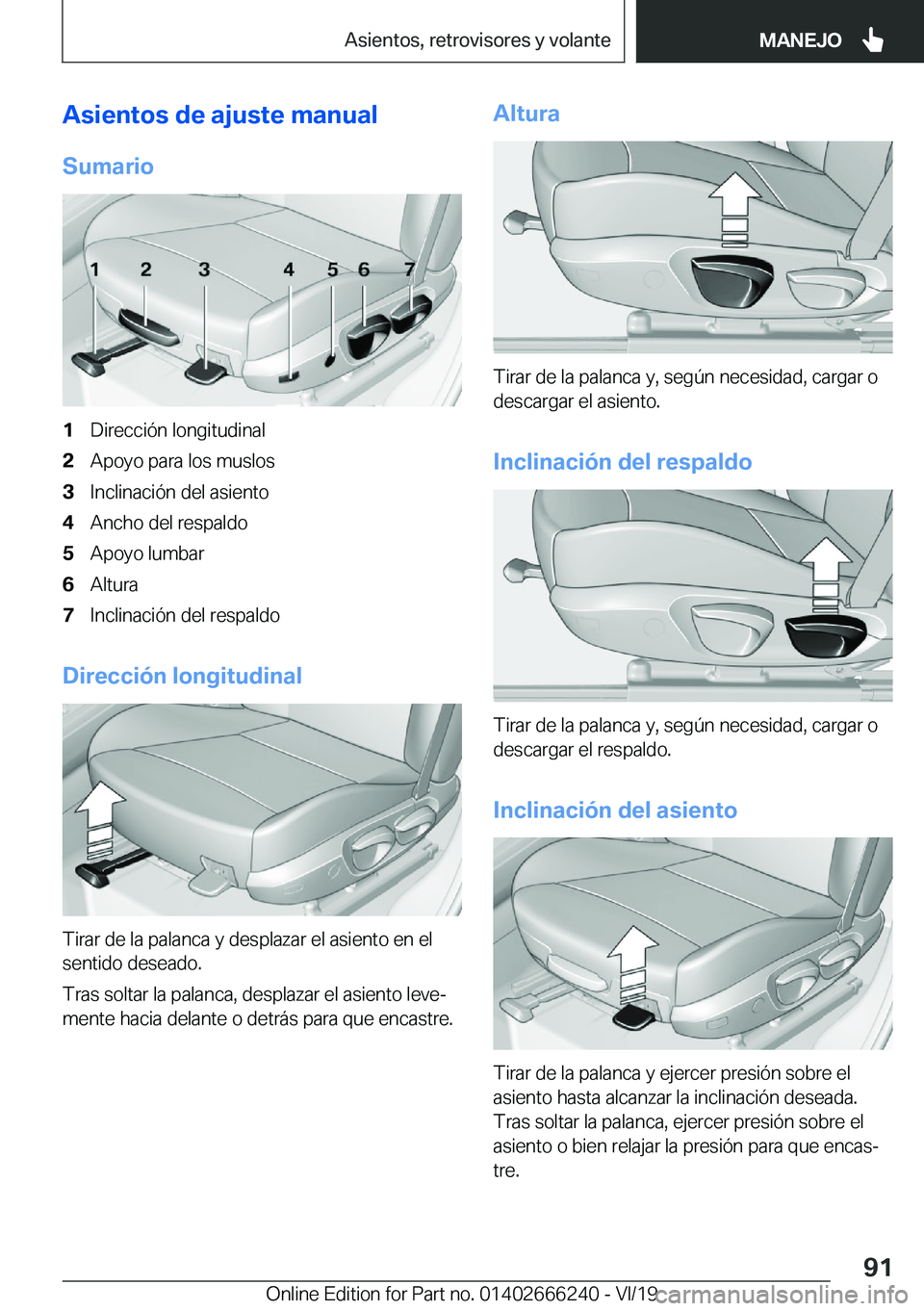 BMW 2 SERIES COUPE 2020  Manuales de Empleo (in Spanish) �A�s�i�e�n�t�o�s��d�e��a�j�u�s�t�e��m�a�n�u�a�l
�S�u�m�a�r�i�o�1�D�i�r�e�c�c�i�