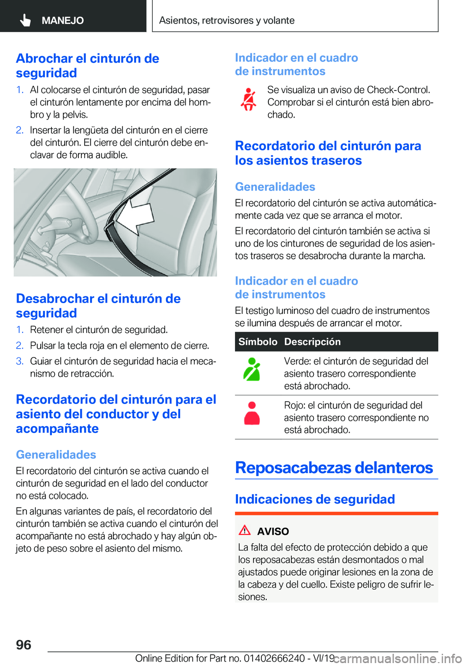 BMW 2 SERIES COUPE 2020  Manuales de Empleo (in Spanish) �A�b�r�o�c�h�a�r��e�l��c�i�n�t�u�r�