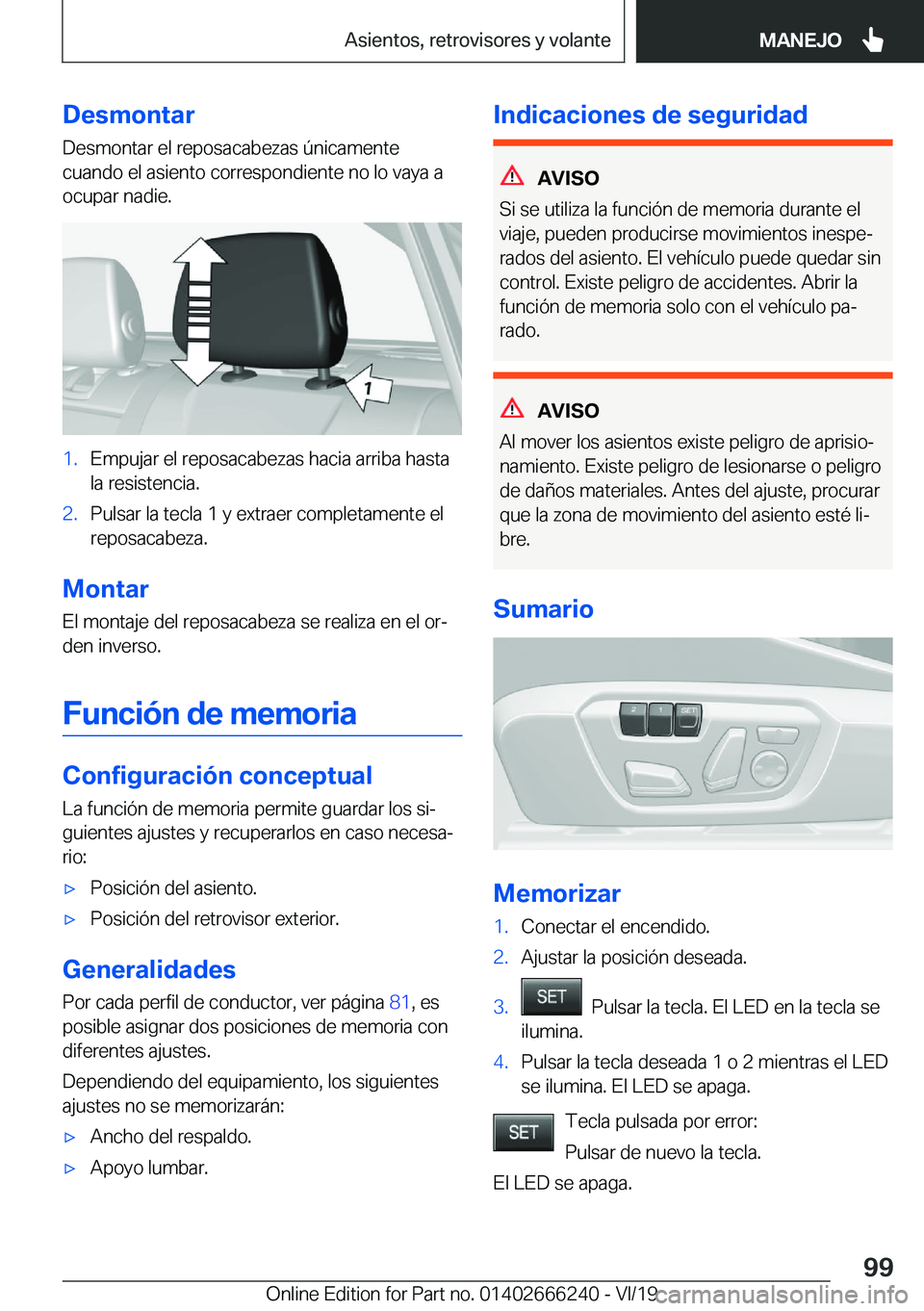 BMW 2 SERIES COUPE 2020  Manuales de Empleo (in Spanish) �D�e�s�m�o�n�t�a�r
�D�e�s�m�o�n�t�a�r��e�l��r�e�p�o�s�a�c�a�b�e�z�a�s��