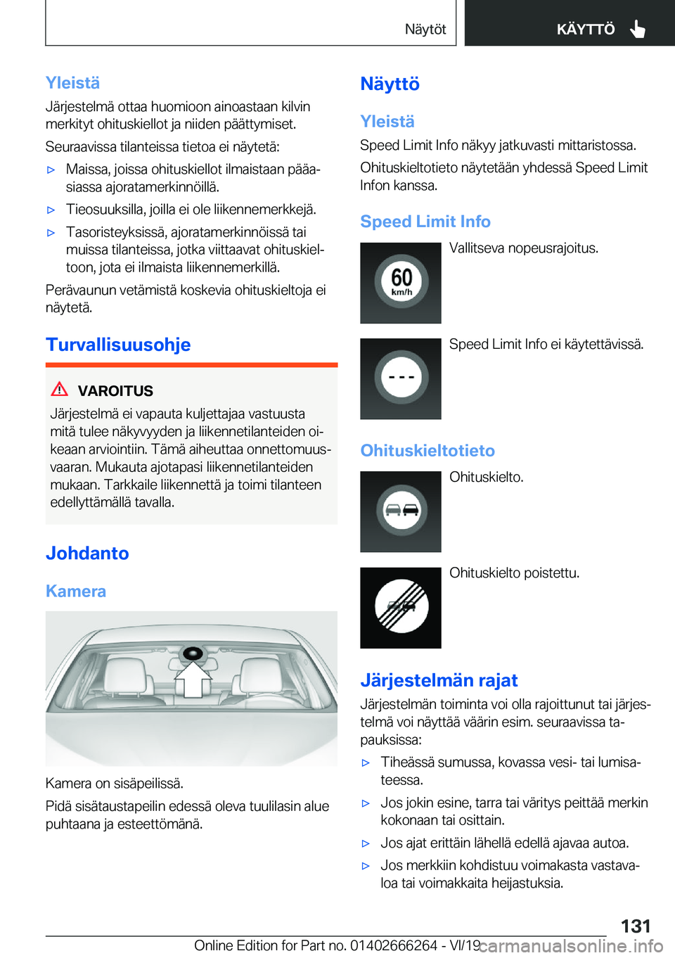 BMW 2 SERIES COUPE 2020  Omistajan Käsikirjat (in Finnish) �Y�l�e�i�s�t�