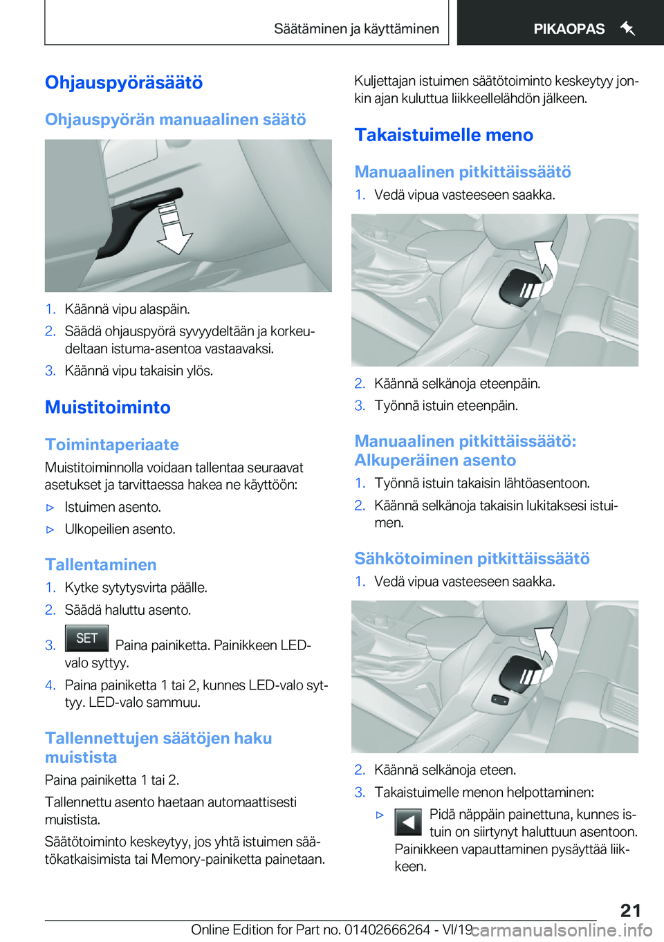 BMW 2 SERIES COUPE 2020  Omistajan Käsikirjat (in Finnish) �O�h�j�a�u�s�p�y�