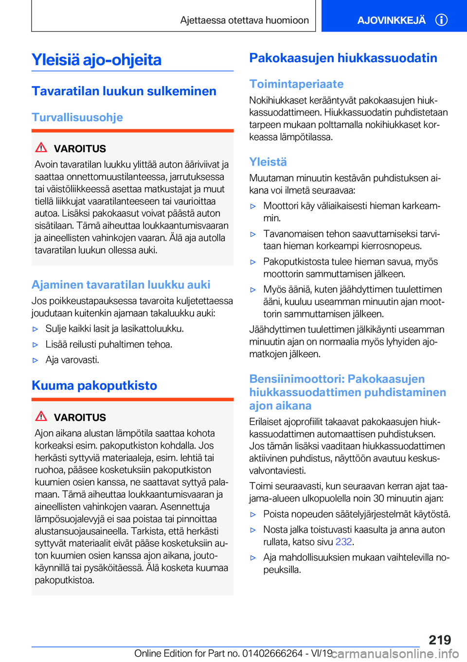 BMW 2 SERIES COUPE 2020  Omistajan Käsikirjat (in Finnish) �Y�l�e�i�s�i�