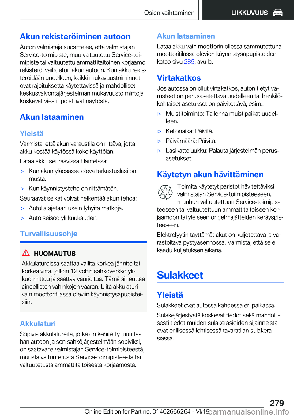 BMW 2 SERIES COUPE 2020  Omistajan Käsikirjat (in Finnish) �A�k�u�n��r�e�k�i�s�t�e�r�