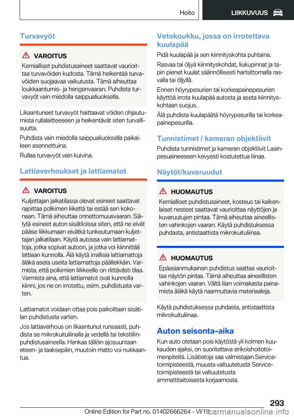 BMW 2 SERIES COUPE 2020  Omistajan Käsikirjat (in Finnish) �T�u�r�v�a�v�y�