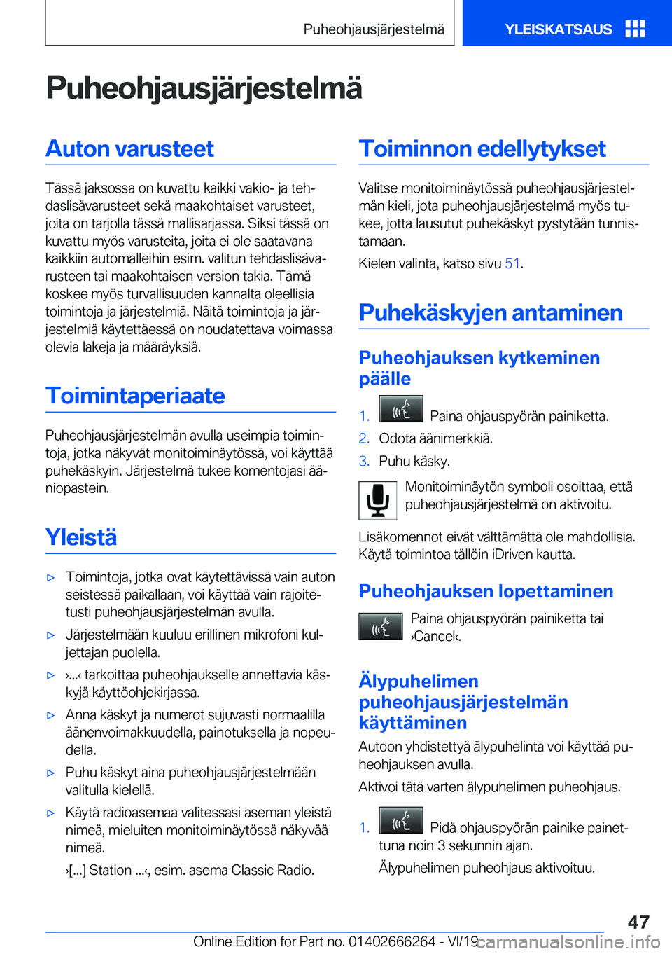 BMW 2 SERIES COUPE 2020  Omistajan Käsikirjat (in Finnish) �P�u�h�e�o�h�j�a�u�s�j�