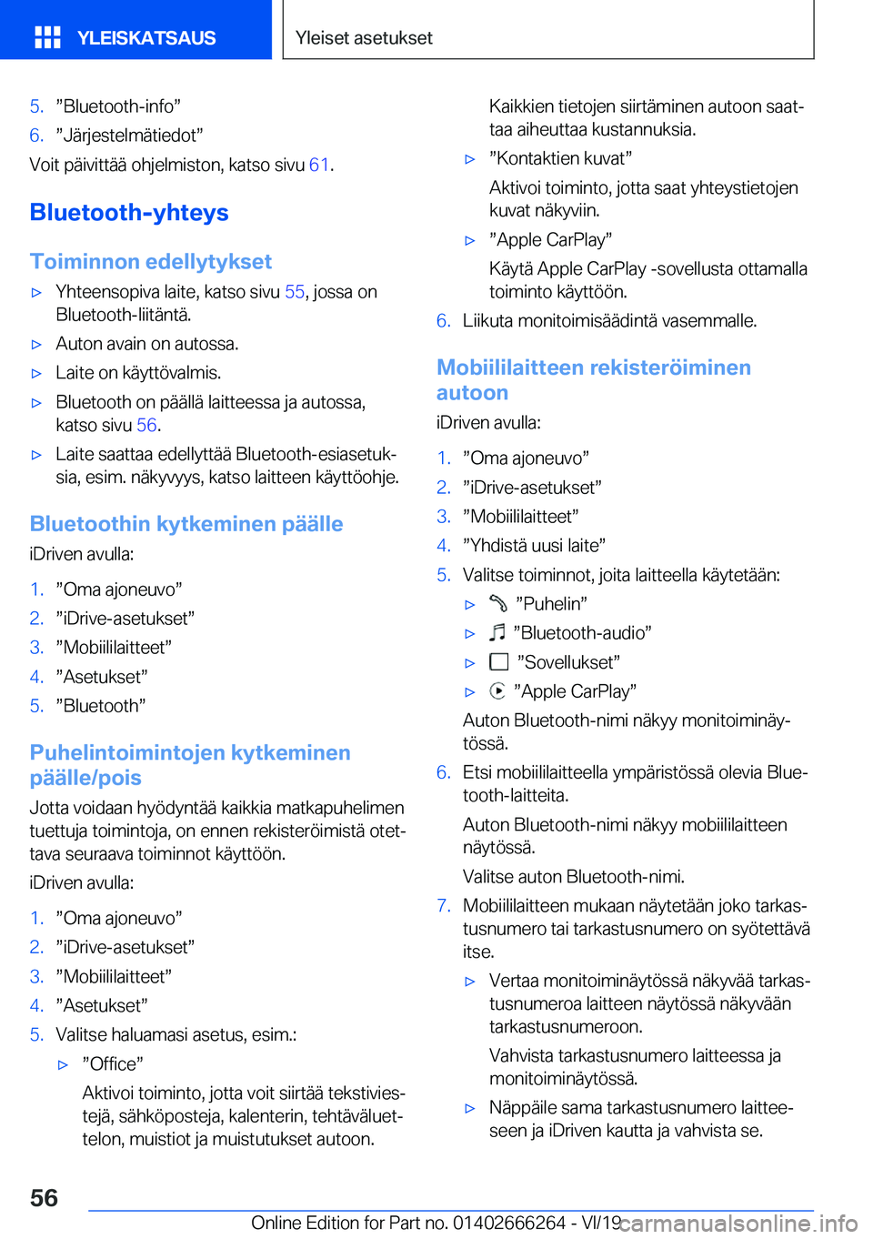 BMW 2 SERIES COUPE 2020  Omistajan Käsikirjat (in Finnish) �5�.w�B�l�u�e�t�o�o�t�h�-�i�n�f�ow�6�.w�J�