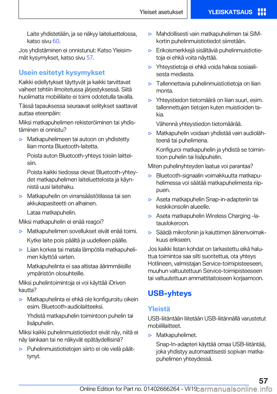 BMW 2 SERIES COUPE 2020  Omistajan Käsikirjat (in Finnish) �L�a�i�t�e��y�h�d�i�s�t�e�t�