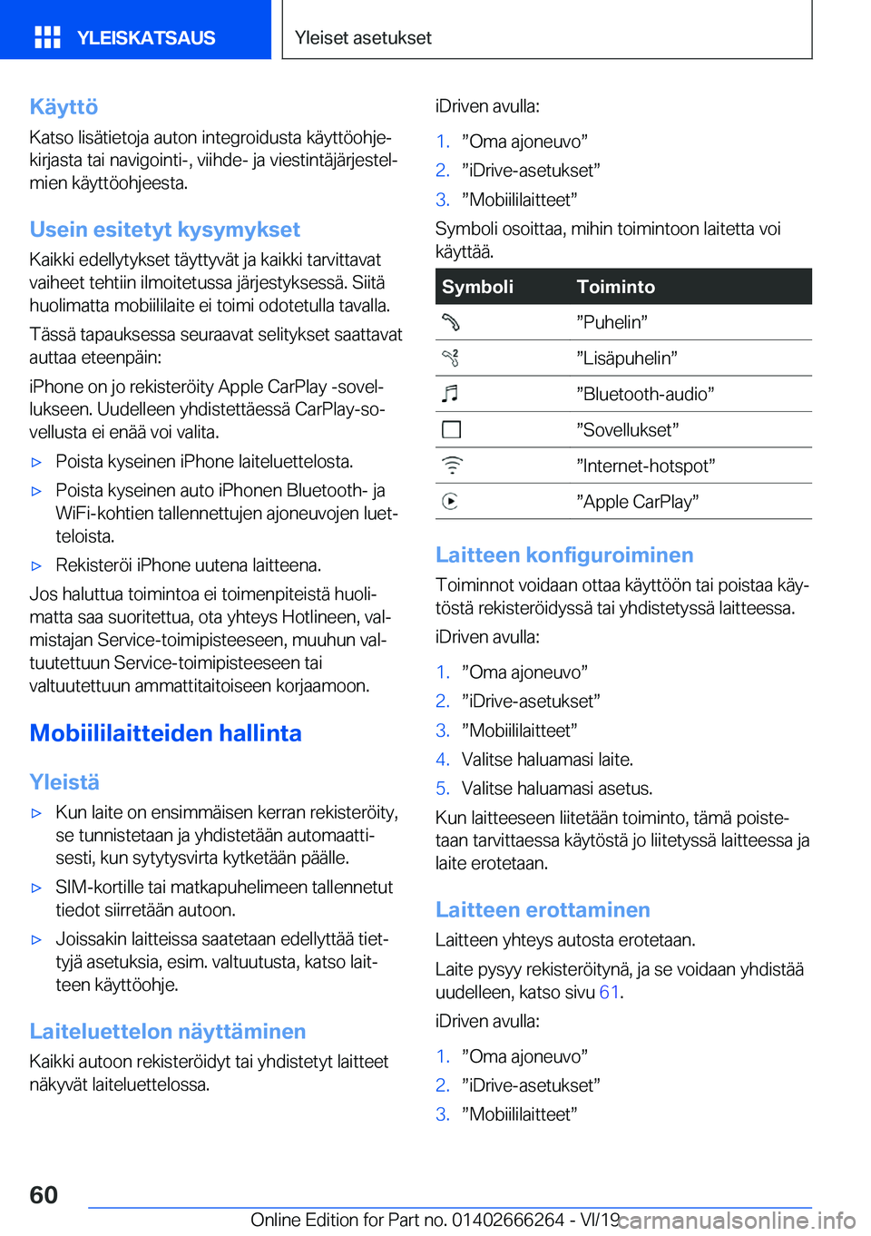 BMW 2 SERIES COUPE 2020  Omistajan Käsikirjat (in Finnish) �K�