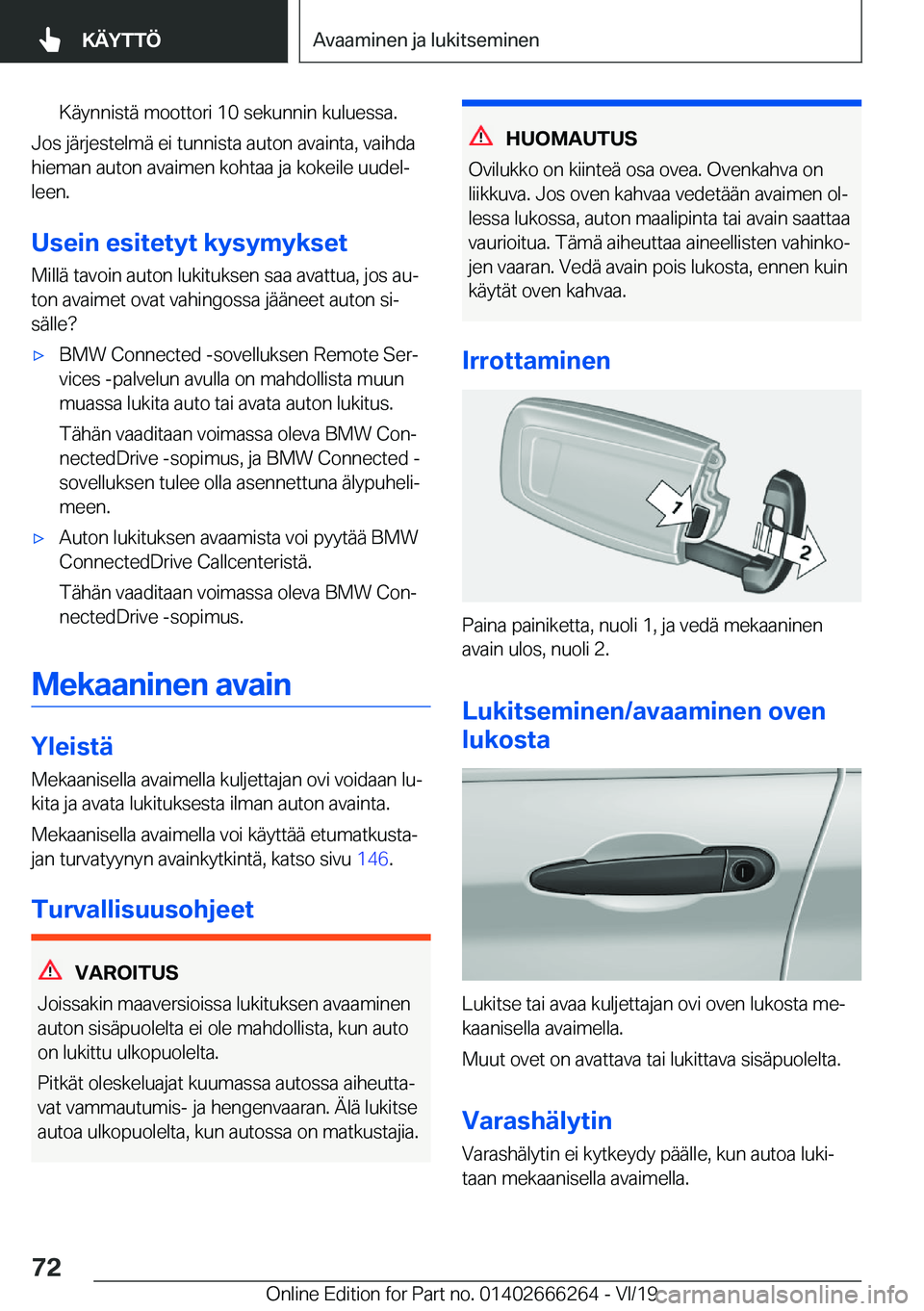 BMW 2 SERIES COUPE 2020  Omistajan Käsikirjat (in Finnish) �K�