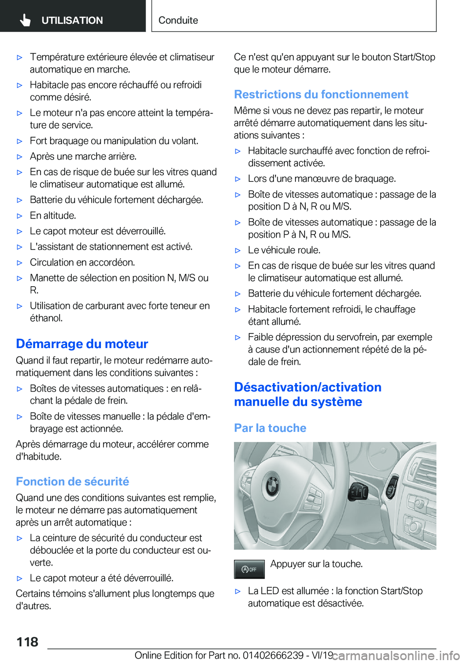 BMW 2 SERIES COUPE 2020  Notices Demploi (in French) 'x�T�e�m�p�é�r�a�t�u�r�e��e�x�t�é�r�i�e�u�r�e��é�l�e�v�é�e��e�t��c�l�i�m�a�t�i�s�e�u�r
�a�u�t�o�m�a�t�i�q�u�e��e�n��m�a�r�c�h�e�.'x�H�a�b�i�t�a�c�l�e��p�a�s��e�n�c�o�r�e��r�é�c�h