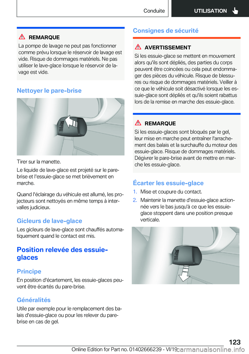 BMW 2 SERIES COUPE 2020  Notices Demploi (in French) �R�E�M�A�R�Q�U�E
�L�a��p�o�m�p�e��d�e��l�a�v�a�g�e��n�e��p�e�u�t��p�a�s��f�o�n�c�t�i�o�n�n�e�r
�c�o�m�m�e��p�r�é�v�u��l�o�r�s�q�u�e��l�e��r�é�s�e�r�v�o�i�r��d�e��l�a�v�a�g�e��e�s�t �v�