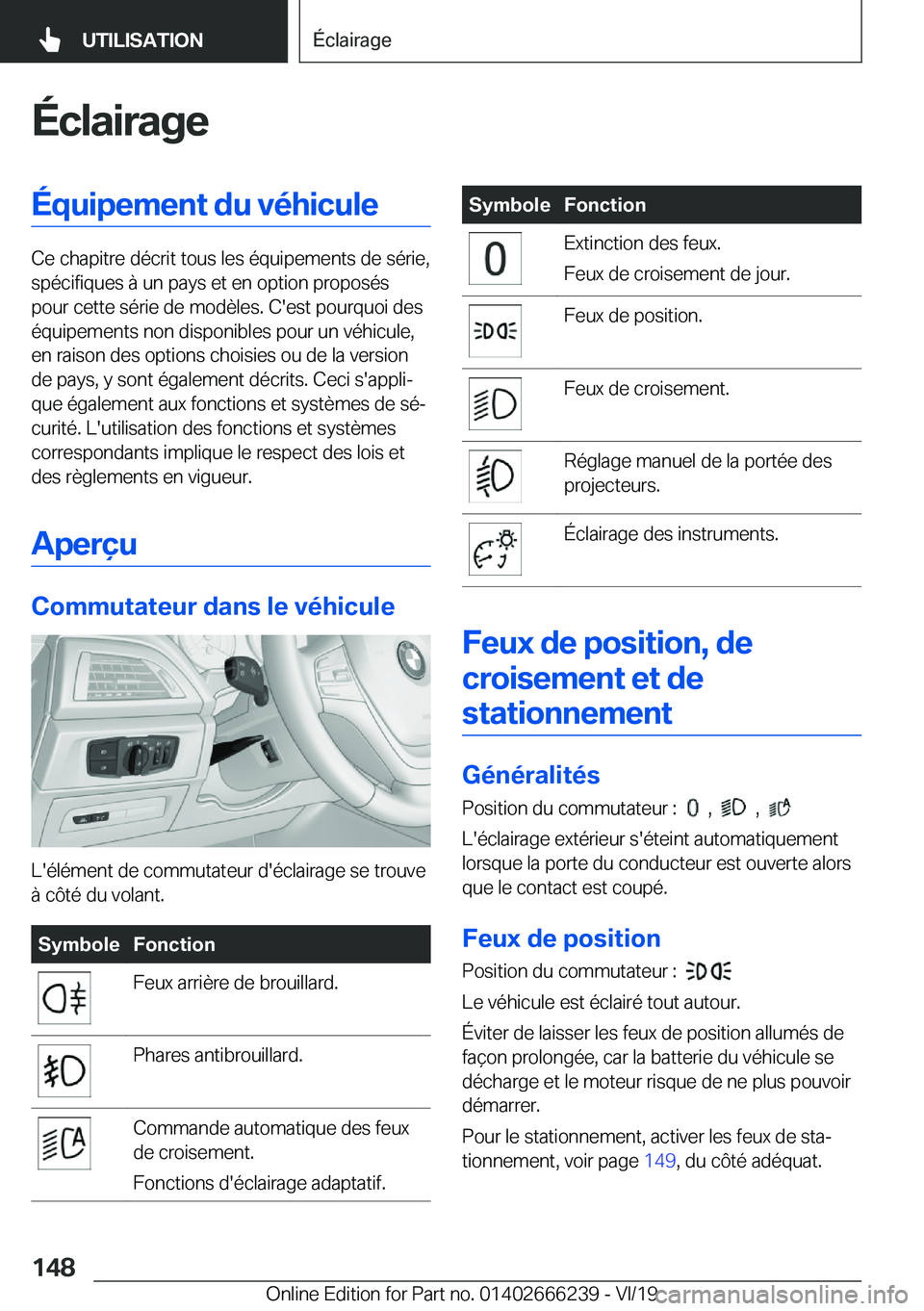 BMW 2 SERIES COUPE 2020  Notices Demploi (in French) �É�c�l�a�i�r�a�g�e�É�q�u�i�p�e�m�e�n�t��d�u��v�é�h�i�c�u�l�e
�C�e��c�h�a�p�i�t�r�e��d�é�c�r�i�t��t�o�u�s��l�e�s��é�q�u�i�p�e�m�e�n�t�s��d�e��s�é�r�i�e�,�s�p�é�c�i�f�i�q�u�e�s��