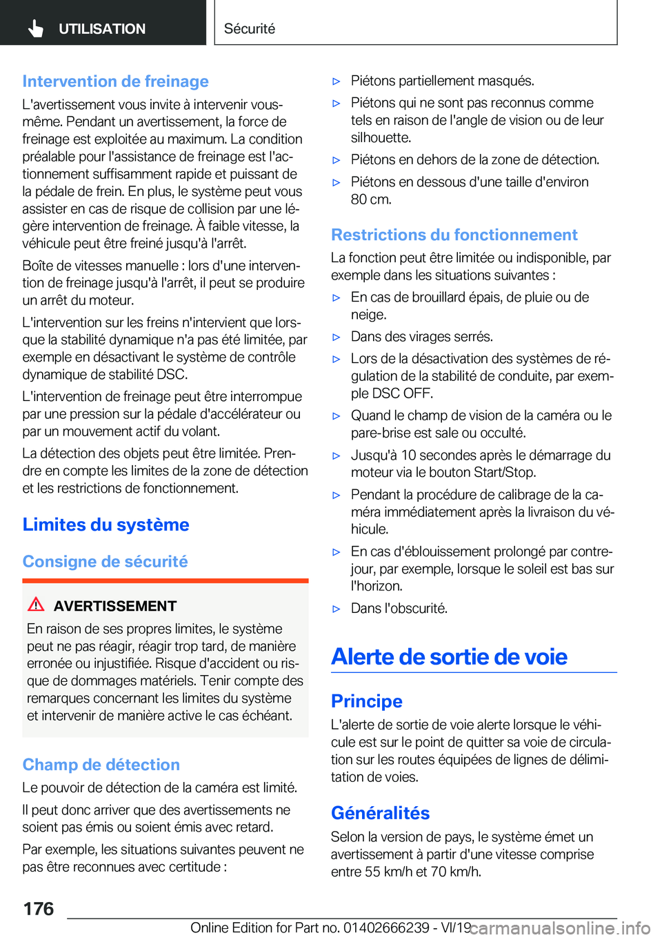 BMW 2 SERIES COUPE 2020  Notices Demploi (in French) �I�n�t�e�r�v�e�n�t�i�o�n��d�e��f�r�e�i�n�a�g�e
�L�'�a�v�e�r�t�i�s�s�e�m�e�n�t��v�o�u�s��i�n�v�i�t�e��