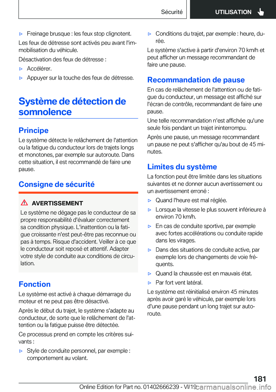 BMW 2 SERIES COUPE 2020  Notices Demploi (in French) 'x�F�r�e�i�n�a�g�e��b�r�u�s�q�u�e��:��l�e�s��f�e�u�x��s�t�o�p��c�l�i�g�n�o�t�e�n�t�.
�L�e�s��f�e�u�x��d�e��d�é�t�r�e�s�s�e��s�o�n�t��a�c�t�i�v�é�s��p�e�u��a�v�a�n�t��l�'�i�mj
